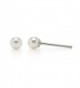 14K white Gold 3-4mm RARE BABY Akoya Cultured Pearl Stud Earrings - CW110VA9JBB