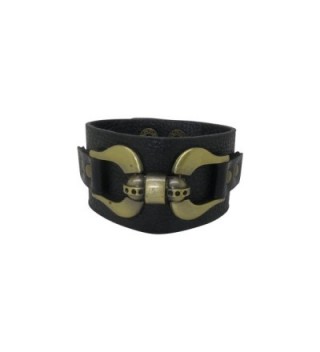 Leather Horseshoe Buckle Adjustable Bracelet in Women's Cuff Bracelets