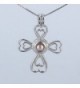 Sterling Silver Pendant Necklace Cultured in Women's Chain Necklaces