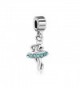 LovelyCharms Dancer Love To Dance Charm Beads For Bracelets - Blue - CF17YIAEKH2