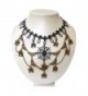 RareLove Halloween Costume Black Flower Lace Choker Necklace Multi Spiders Web Dangle Charm Pendant - CY127YWC2YZ