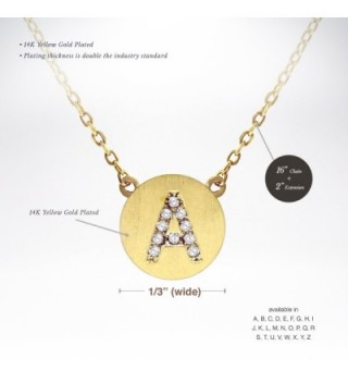 PAVOI Simulated Diamond Alphabet Necklace in Women's Pendants