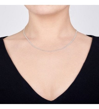 Amberta Sterling Silver Necklace Length in Women's Chain Necklaces