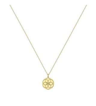 Mom To Be Seed of Life Necklace Pendant- with CZ by Taylor & Vine - Gold tone with Clear CZ - C7182S4XDIN