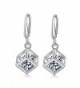 KOREA-JIAEN S925 Sterling Silver Earring Sets Love Magic Cube Zircon Square Pendant Earrings - Style-3 - C412JZ32JZD