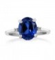 Sterling Silver Simulated Sapphire Available