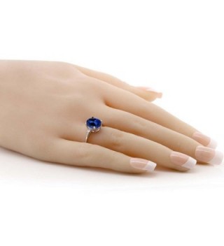 Sterling Silver Simulated Sapphire Available in Women's Statement Rings