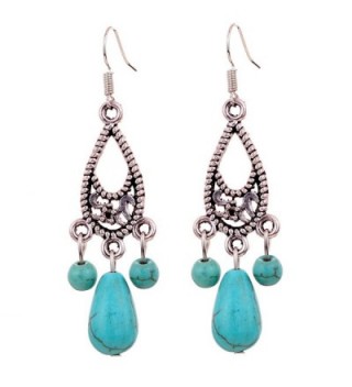 YAZILIND Jewelry Charming Teardrop Drop Dangle Earrings for Women & Girls vintage - CH11HD2XHMN