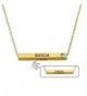 Miraclelove Gold Chain Crystal Necklace Birthstone Personalized Pendant Bar Necklace- 18" - C6182S8OD7Q