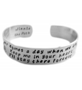 Winnie the Pooh Inspired Romantic Bracelet - Keep Me in Your Heart - 1/2-inch Aluminum Cuff - CZ11JO9QQ0D