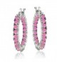 Sterling Silver Created Inside Earrings