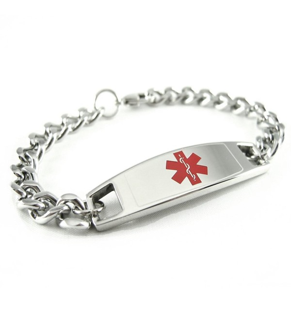 MyIDDr - Pre-Engraved & Customizable Blood Thinners Medical Bracelet- Medic ID Card Incld - CF11CKBV1V1