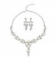 FAYBOX Glamorous Rhinestone Necklace Earrings in Women's Jewelry Sets