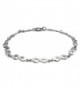 Sterling Silver Figure 8 Infinity Symbol Chain Bracelet - CA11E5EQVWF