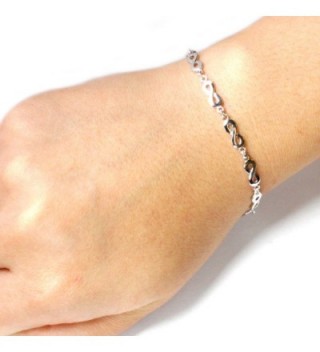 Sterling Silver Figure Infinity Bracelet in Women's Link Bracelets