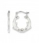 Sterling Silver Kissing Dolphins Hoop Earrings (0.98 in x 0.83 in) - CP113EP4YH5