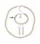 Peridot Orange Cultured Freshwater Pearl Fashion Necklace Earrings Bracelet Jewelry for Women - CQ12LGT75OT