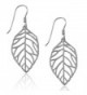 MIMI Sterling Silver Cut Out Leaf Drop Dangle Earrings - C312D70XY7H