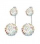 BodyJ4You Earrings Jacket Ear Stud Reverse Crystal Paved Ball Jewelry Set - Aurora - CX182MHD2C7