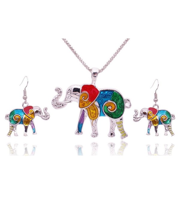 Miraculous Garden Elephant Enameled Necklace - CC12NSNCBB2