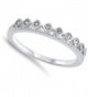 Clear Princess Tiara Sterling Silver