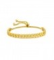 Serend 18k Gold Plated Fashion Adjustable Tennis Bracelet with Citrine Cubic Zirconia Diamond - CX184HM3KRK