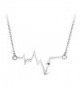 T400 Jewelers "Heartbeat" 925 Sterling Silver Lifeline Pulse Pendant Necklace- 17" Love Gift - CY120XCCSGP
