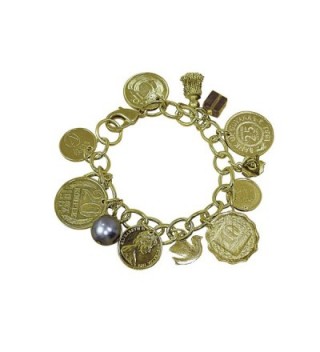 American Coin Treasures Gold Layered Bracelet in Women's Charms & Charm Bracelets