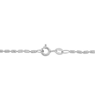 Sterling Silver Diamond Cut Bead Necklace