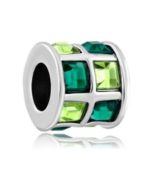 QueenCharms Multicolor Crystal Spacer Charm Beads For Bracelets - Green - CU186N6KKXU
