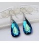 EleQueen Sterling Teardrop Earrings Swarovski