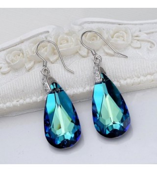 EleQueen Sterling Teardrop Earrings Swarovski