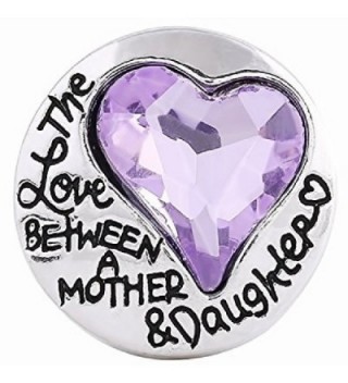 Interchangeable Snap JewelryHeart Love between Mother & Daughter 18-20mm by My Gifts - CD182MK3CRN