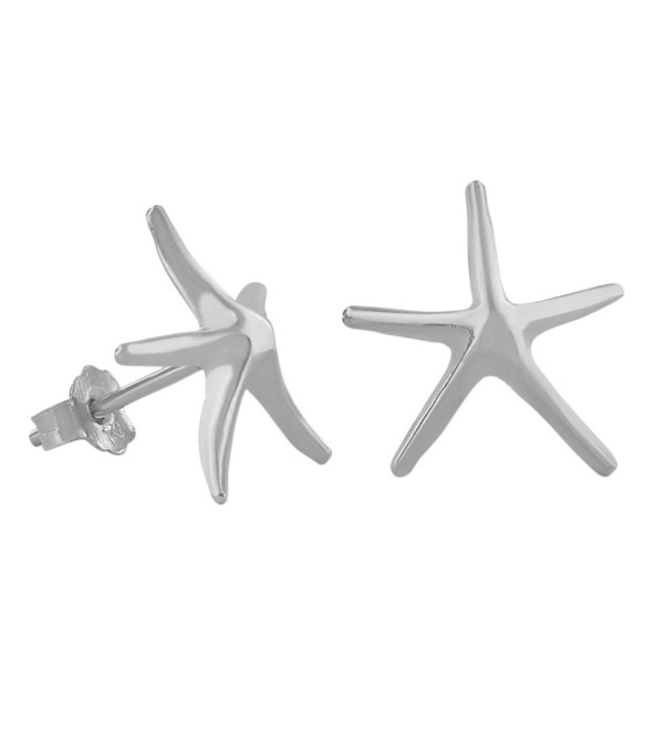 Sterling Silver Starfish Stud Earrings - CT113ZSN1R5