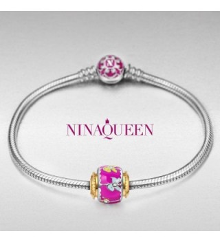 NinaQueen Carousel Sterling Spinning Christmas in Women's Charms & Charm Bracelets