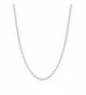 Precious Time Jewelry 925 Sterling Silver Chain Necklaces 18K White Gold Plated 40cm - CV185IX0EQN