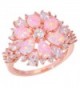 CiNily Pink Opal Zircon Women Jewelry Gemstone Rose Gold Plated Ring Size 5-12 - CM17YHZHHMR