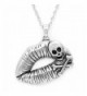 Controse Women's Silver-Toned Stainless Steel Poisonous Kiss Necklace 28" - CN12GK5DKWZ
