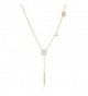 Love Lariat Layering Y Shaped Necklace for Women and Girls in Stainless Steel - CD12OCVBBK5