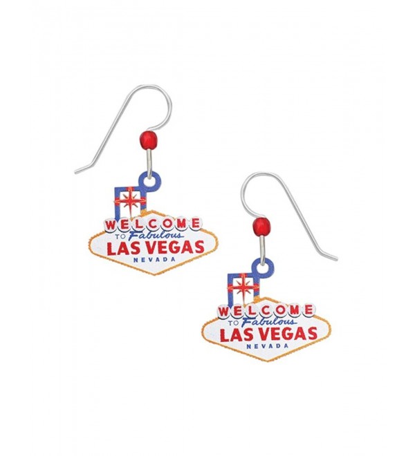 Sienna Sky Welcome to Las Vegas Sign Drop Earrings 1962 - CZ12N1RBNON