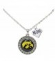 Iowa Hawkeyes Silver Crystal Necklace WITH MOM CHARM Jewelry UI - CB185AMDL6R
