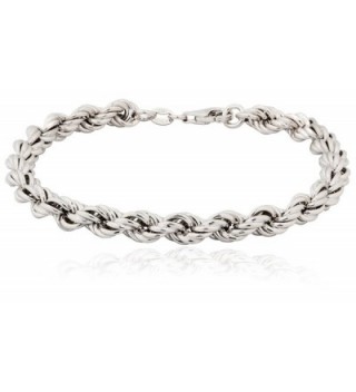 SilverLuxe 925 Sterling Silver Rope Chain Necklace / Bracelet- Gold or Rhodium Plated - rhodium-plated-silver - CA12HX5D3EB