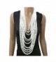 Multi Strand Simulated Statement Necklace Earrings