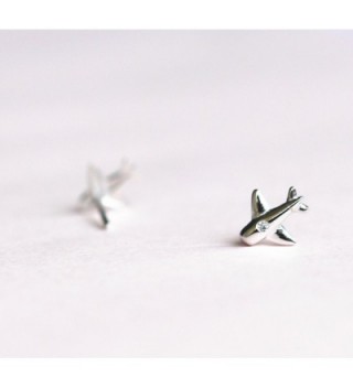 Helen Lete Aeroplane Airplane Sterling in Women's Stud Earrings