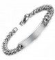 Flongo Engraving Stainless Anniversary Bracelet in Women's Link Bracelets