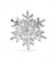 Bling Jewelry Simulated Snowflake Rhodium in Women's Brooches & Pins