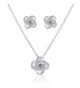 Hanloud Forever Necklace Earings Valentines - Silver 3 - CB18800OW3U