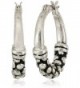 Napier Silver Tone Click-it Hoop Earrings - CD115BSSFB9