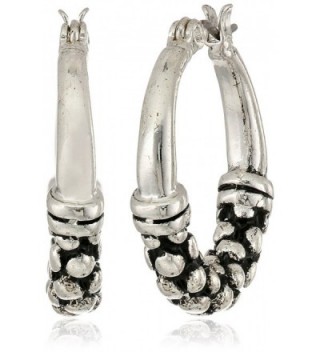 Napier Silver Tone Click-it Hoop Earrings - CD115BSSFB9