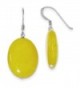 Sterling Silver Yellow Jade Earrings - CT115QBNFMP